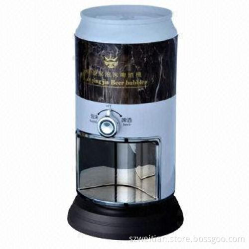 Beer bubbler with electronic entertainment dial device